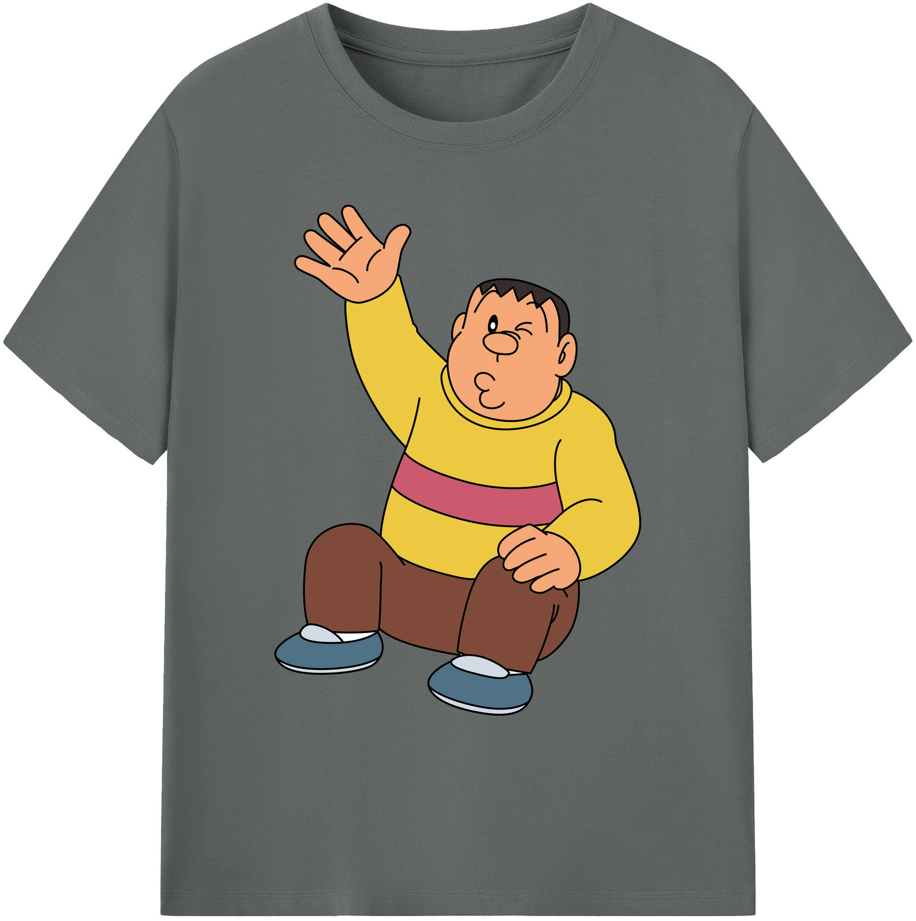 （画像用） ドラえもん 剛田武 Doraemon Gouta Takeshi 綿100％ メンズ半袖Tシャツ｜肌触りやわらか＆通気性